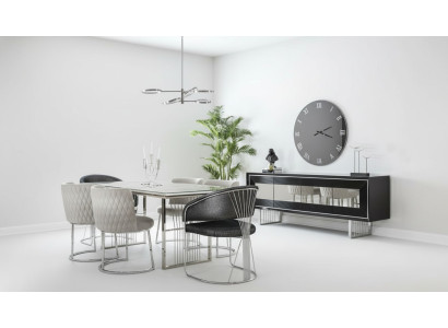 Ensemble de salle à manger Ensemble de salle à manger Table à manger Ensemble Bahut Mobilier de luxe 4 chaises Table