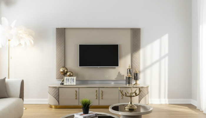 Meuble TV moderne Luxueuse armoire TV Élégant meuble TV Commode TV pour salon nouveau