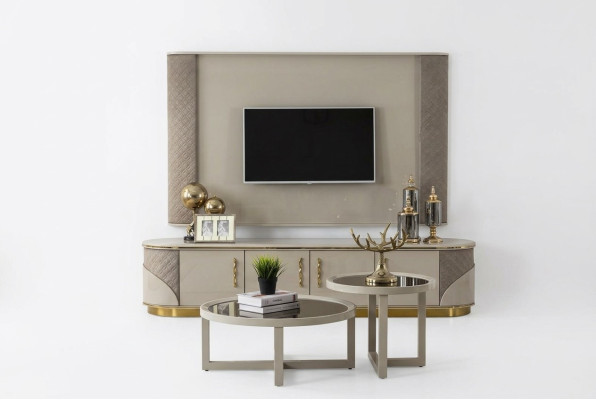 Meuble TV moderne Luxueuse armoire TV Élégant meuble TV Commode TV pour salon nouveau