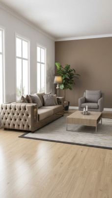 Canapé Chesterfield 4 places Salon Design Moderne Canapés Bleus en Tissu