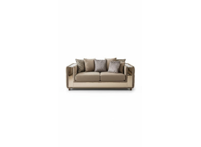 Canapé Chesterfield 4 places Salon Design Moderne Canapés Bleus en Tissu