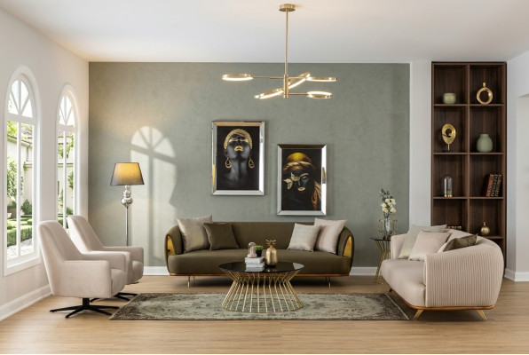 Ensemble de canapé de luxe Ensemble moderne de canapé 3+2+1+1 places Suite de canapé Design Canapés
