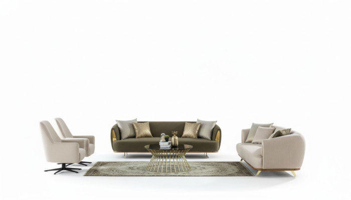 Ensemble de canapé de luxe Ensemble moderne de canapé 3+2+1+1 places Suite de canapé Design Canapés