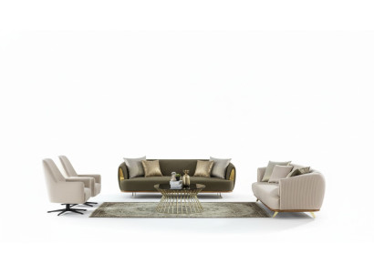 Ensemble de canapé de luxe Ensemble moderne de canapé 3+2+1+1 places Suite de canapé Design Canapés