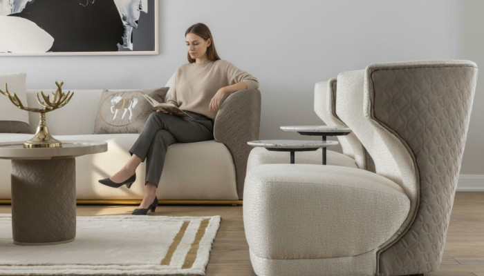 Design de fauteuil de luxe Canapé 1 place Lounge Club Rembourrage Siège classique Détendez-vous nouveau