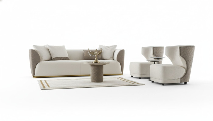 Design de fauteuil de luxe Canapé 1 place Lounge Club Rembourrage Siège classique Détendez-vous nouveau