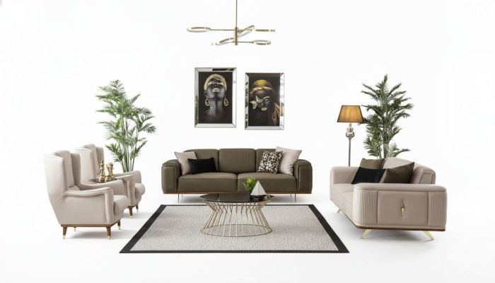 Ensemble de canapé Sofa Set Ensemble de canapé 4 pièces. Suite Canapés Canapés Meubles Ameublement