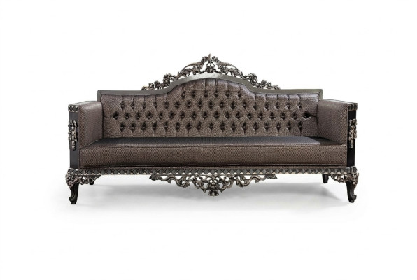Canapé 3 places en textile Grand mobilier Salon Classique nouveau Canapé en polyester