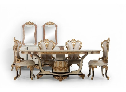 Classique r Table en bois de luxe Tables de style baroque rococo antique Salle à manger Salon nouveau