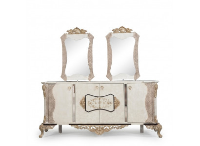 Bahut avec miroir Suite Ess Commode baroque Commodes en bois Commode en bois Armoire en bois neuve