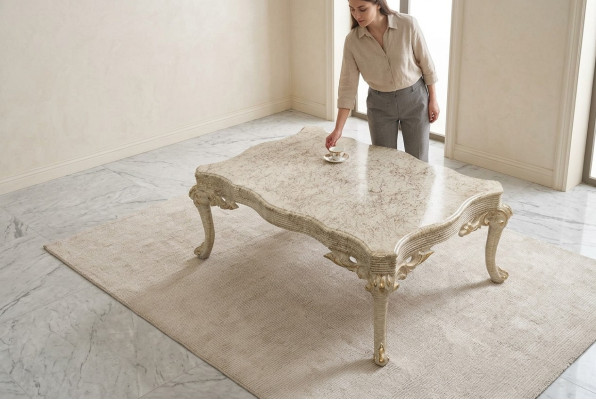 Salon Table Bois Tables Table basse Baroque Rococo Table d'appoint