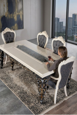 Salle à manger Chaise Fauteuil Set 2x Chaises avec accoudoirs + 2x Chaises Fauteuil de luxe new