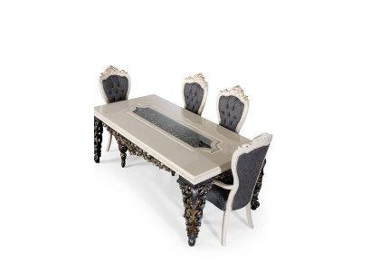 Salle à manger Chaise Fauteuil Set 2x Chaises avec accoudoirs + 2x Chaises Fauteuil de luxe new
