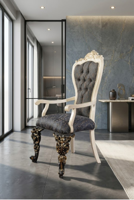 Chaise classique R 1x Chaise Lehn de salle à manger avec accoudoirs Fauteuil de salon Club de luxe neuf