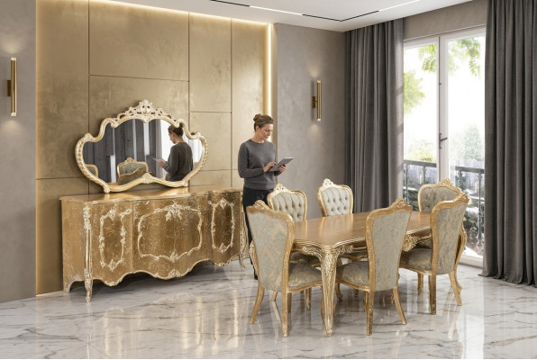 Salle à manger 6x Ensemble de chaises Chaises ensemble de salle à manger neuf Ensemble de salle à manger Mobilier de luxe