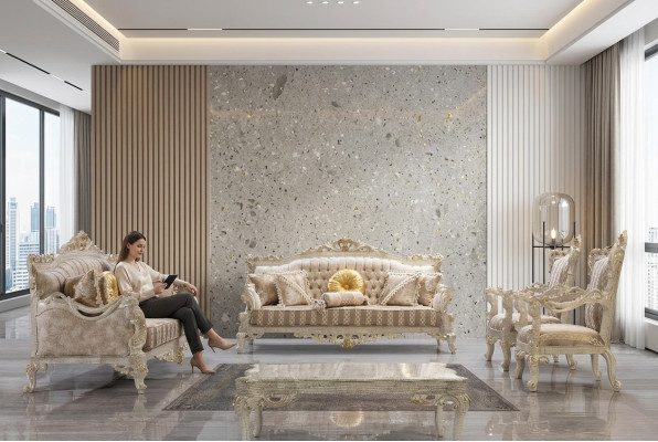 Ensemble de canapés canapé Sofa Canapés Canapés Meubles Classiques 5 pièces. Suite de meubles