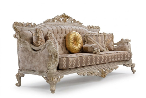 Canapé design 3 places Chesterfield en tissu de luxe pour canapé tissus textile neuf