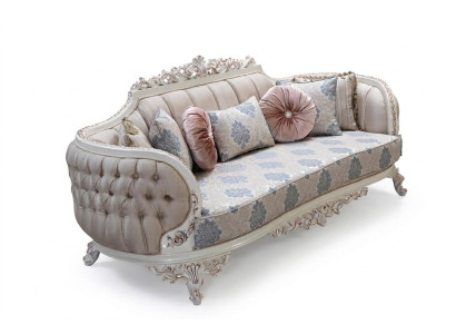 Canapé designer 3 places Chesterfield Luxe Tissu Canapés Canapés Tissu Textile Nouveau
