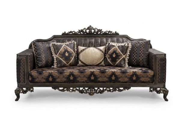 Chesterfield canapé design 3 places Luxe Canapés Tissu de rembourrage neuf