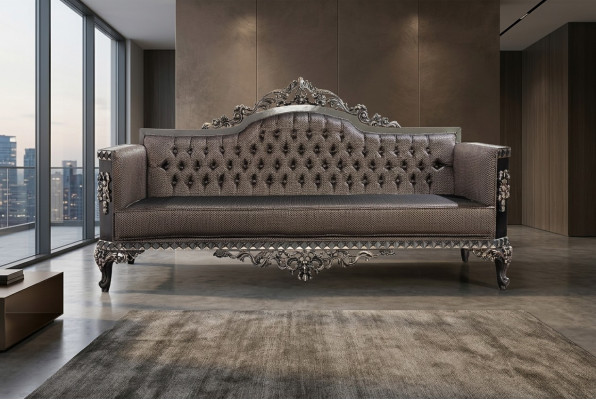 Canapé design trois places de luxe, canapé trois places, canapés rembourrés, canapés Chesterfield.