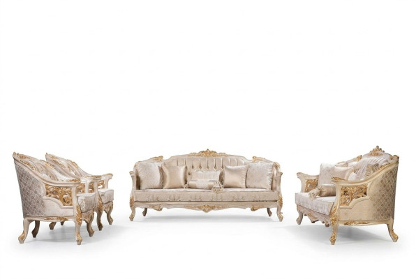 Canapé de luxe Chesterfield Ensemble de canapés ensemble 3+3+1+1 places Groupe de designers 4 pièces. nouveau