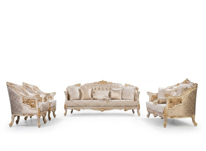 Canapé de luxe Chesterfield Ensemble de canapés ensemble 3+3+1+1 places Groupe de designers 4 pièces. nouveau