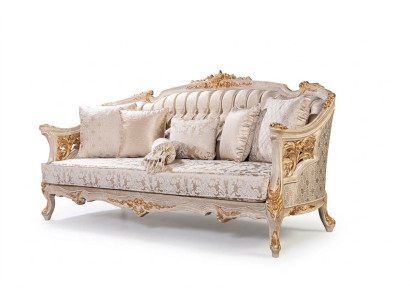 Chesterfield 3 places Canapé designer Luxe Revêtement de canapés Tissu Textile neuf