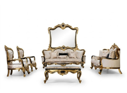 Canapé Chesterfield Baroque Ensemble de canapés 5 pièces Ensemble de canapés 3+3+1+1 Table basse