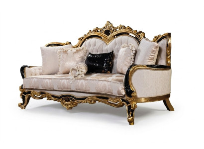 Chesterfield 3 places Designer Canapé Luxe Canapés Tissu Textile Neuf