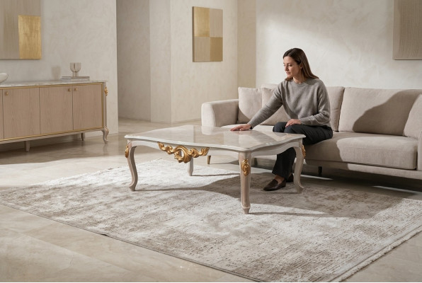 Design Klassischer Couchtisch Beistelltisch Sofa Wohnzimmertisch Möbel Holz