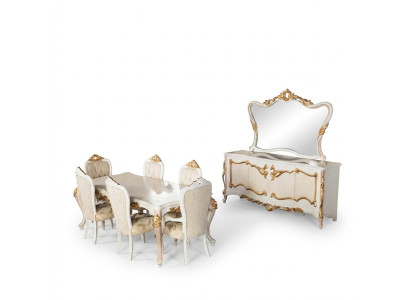 Ensemble de luxe Salle à manger Table à manger Chaise XL Table Tables Chaises Bois Design 7 pièces nouveau