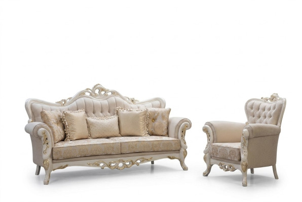 Ensemble de canapé 3+1 Seater Set Design Canapé Rembourrage Canapés Canapé Classique ou de luxe