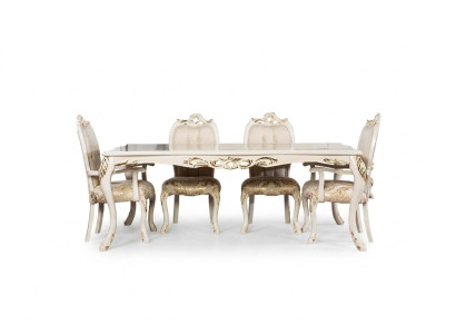 Table de salle à manger classique beige Table de design Tables en bois Mobilier Salon