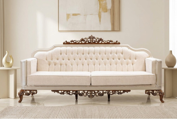 Canapé 3 places Chesterfield Canapés trois places Canapé de luxe Salon de style baroque Neuf