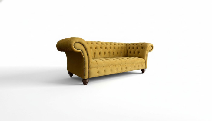 Canapé Chesterfield de luxe 2x 2 places en tissu avec des canapés modernes nouvel ensemble