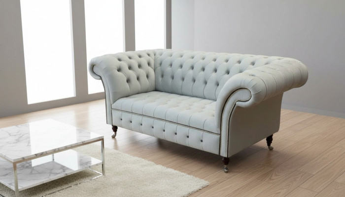 Canapé Chesterfield 2 places Canapé Rembourrage Canapés Design Canapés de Luxe Gris