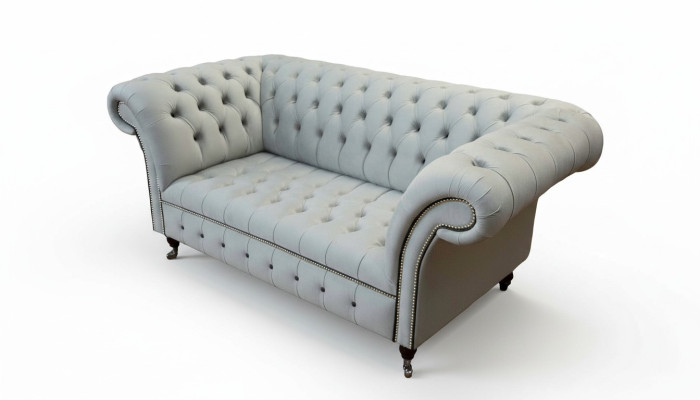 Canapé Chesterfield 2 places Canapé Rembourrage Canapés Design Canapés de Luxe Gris