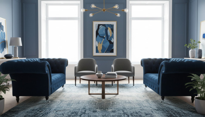 Fauteuil Chesterfield Ensemble de meubles 2x Fauteuils de luxe à un siège Canapés 2 pièces.