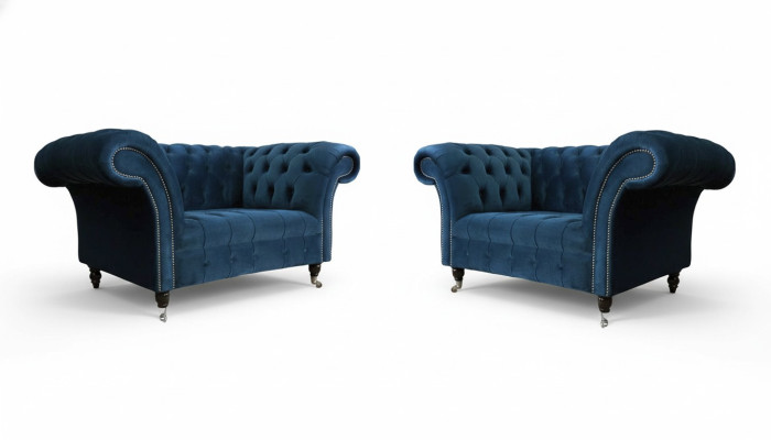 Fauteuil Chesterfield Ensemble de meubles 2x Fauteuils de luxe à un siège Canapés 2 pièces.