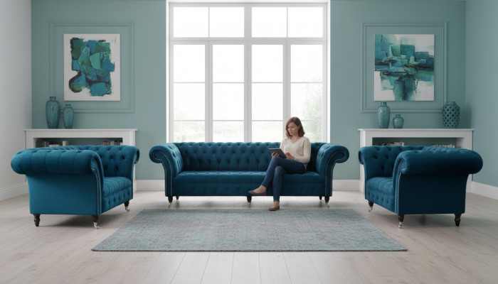 Canapé Canapé tissu Siège rembourré 2+1+1 Sièges Ensemble de design Sofas