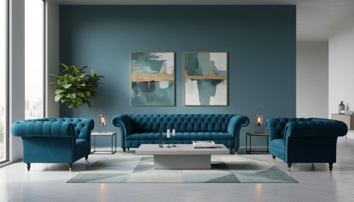 Canapé Canapé tissu Siège rembourré 2+1+1 Sièges Ensemble de design Sofas