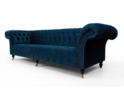 Canapé design 3 places Chesterfield Canapés Tissu à trois places Textile