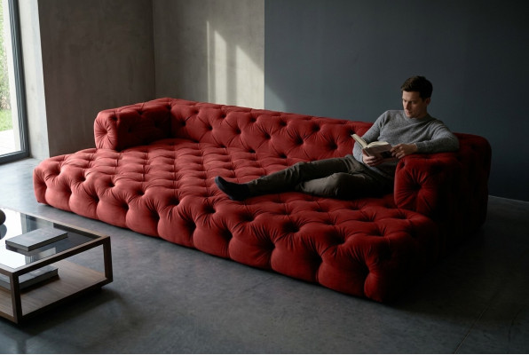 Canapé de style Chesterfield grand ensemble de canapés XXL Canapé 5 places Canapé Rembourrage Sofas