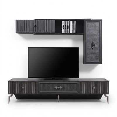 Unité murale de luxe Buffet de salon Buffet de télévision Étagère Murs Armoire