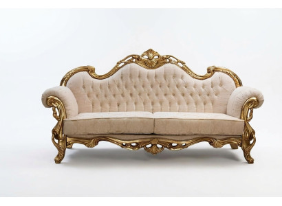 Canapé 3 places en tissu Canapés 3 places de luxe Salon Chesterfield Baroque