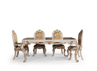 Ensemble de table à manger Groupe Salle à manger Table Chaise Ensemble 4x Chaise Bois 5 pièces
