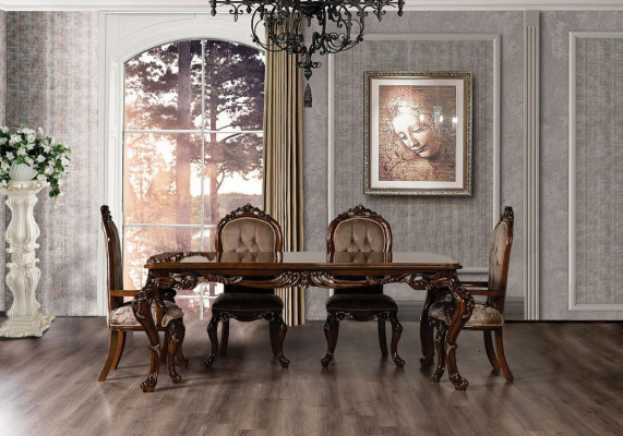 Table de salle à manger classique avec 4 chaises Mobilier de style baroque rococo