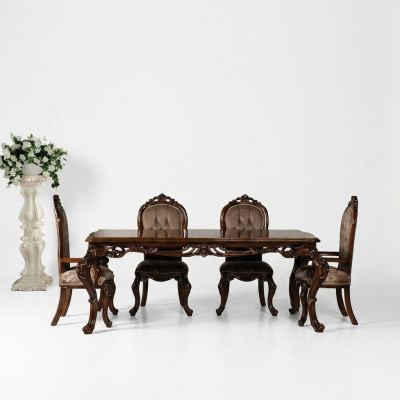 Table de salle à manger classique avec 4 chaises Mobilier de style baroque rococo