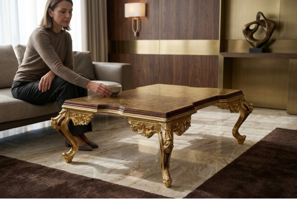 Table basse baroque Table en bois Meubles Mobilier Salon Classique