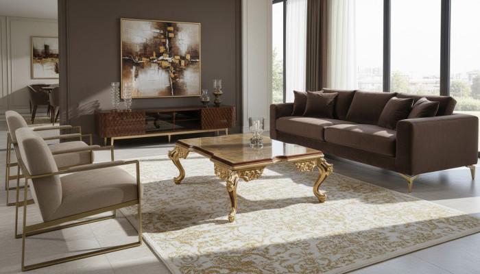 Table basse baroque Table en bois Meubles Mobilier Salon Classique